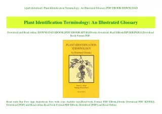 {epub download} Plant Identification Terminology An Illustrated Glossary PDF EBOOK DOWNLOAD