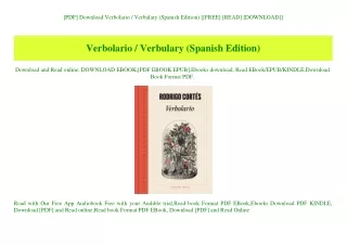 [PDF] Download Verbolario  Verbulary (Spanish Edition) [[FREE] [READ] [DOWNLOAD]]