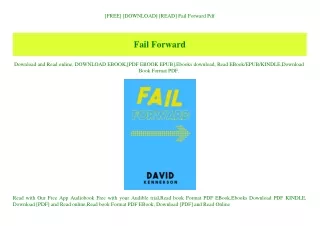 [FREE] [DOWNLOAD] [READ] Fail Forward Pdf