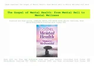 {epub download} The Gospel of Mental Health From Mental Hell to Mental Wellness Full Book