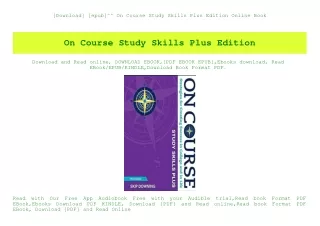 [Download] [epub]^^ On Course Study Skills Plus Edition Online Book
