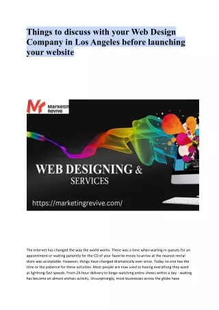 things to discuss with your web design company