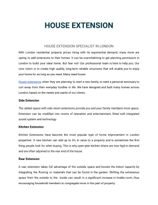 HOUSE EXTENSION