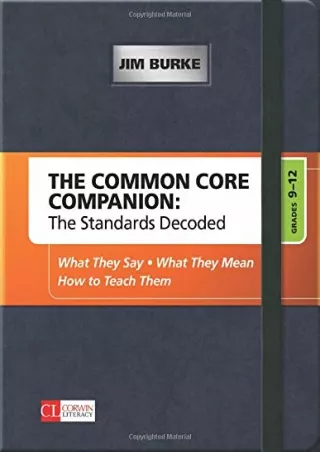 The Common Core Companion The Standards Decoded Grades 9 12 What They Say