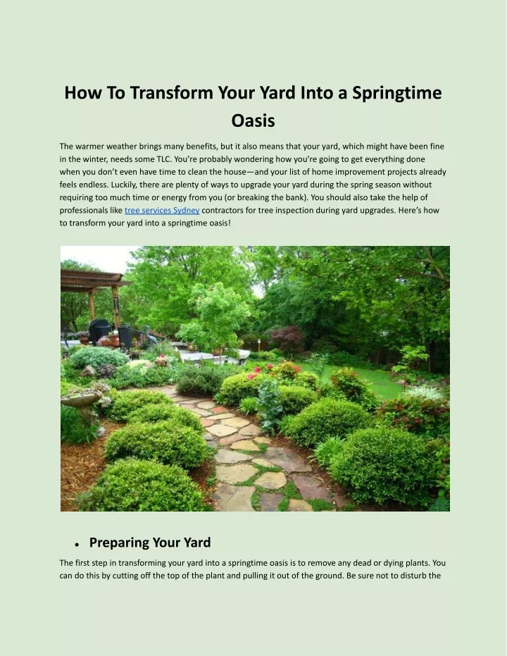 how to transform your yard into a springtime oasis