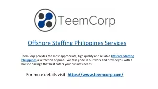 Effective Offshore Services in Philippines