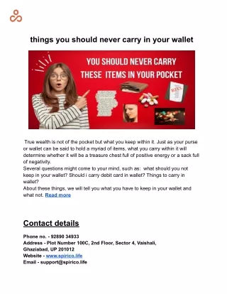 things you should never carry in your wallet