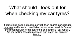 what should i look out for when checking