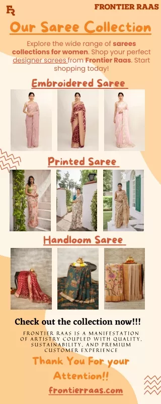 Buy latest Designer Indian Saree For Women Online In United State | Frontier Raa