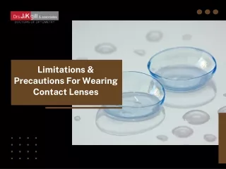 Limitations & Precautions For Wearing Contact Lenses