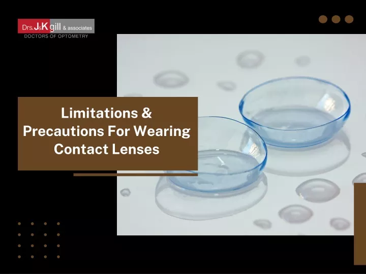 limitations precautions for wearing contact lenses