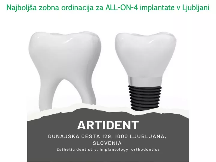 najbolj a zobna ordinacija za all on 4 implantate