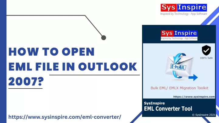 how to open eml file in outlook 2007