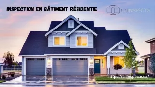 Inspection en Bâtiment Résidentie