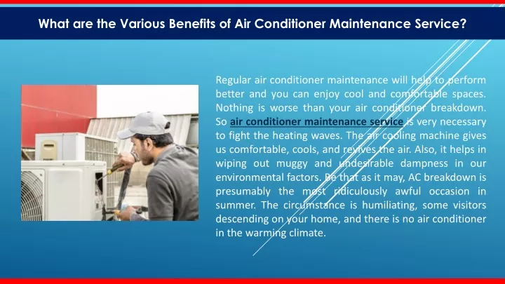 what are the various benefits of air conditioner