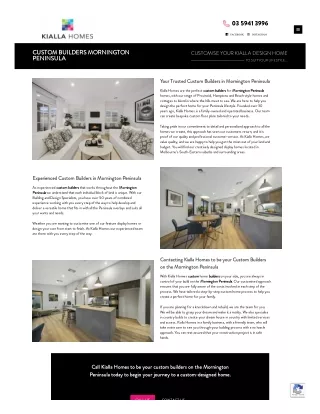 Custom Builders in Mornington Peninsula