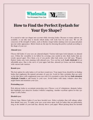 how to find the perfect eyelash for your eye shape