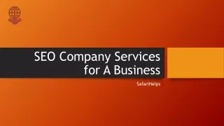 SEO Company Services for A Business