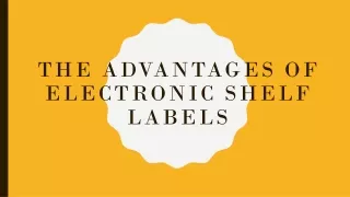 the advantages of electronic shelf labels