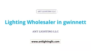 ANT LIGHTING LLC - Lighting Wholesaler in gwinnett