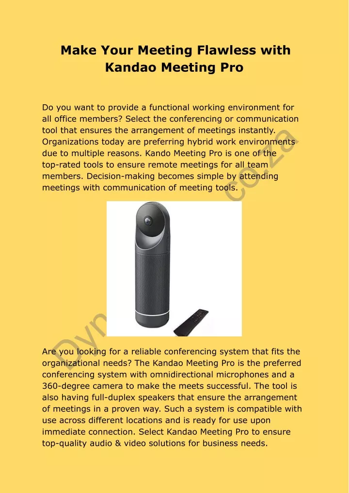 make your meeting flawless with kandao meeting pro