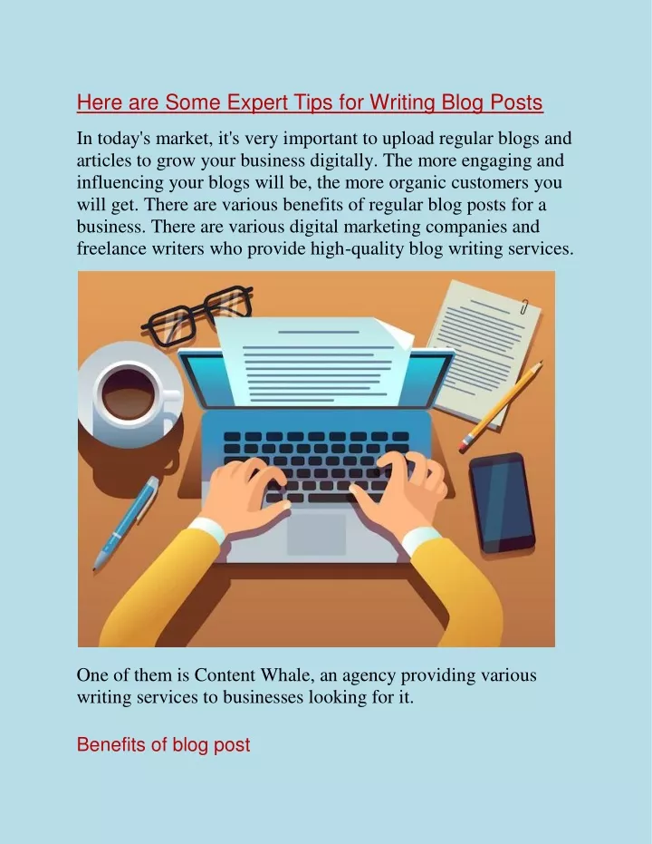 here are some expert tips for writing blog posts