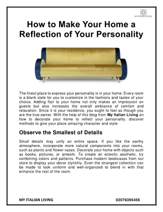 how to make your home a reflection of your