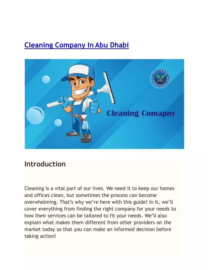 cleaning company in abu dhabi