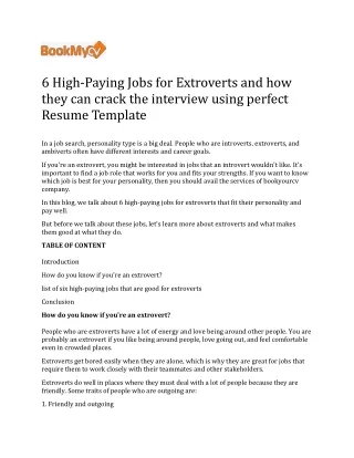 High-Paying Jobs for Extroverts