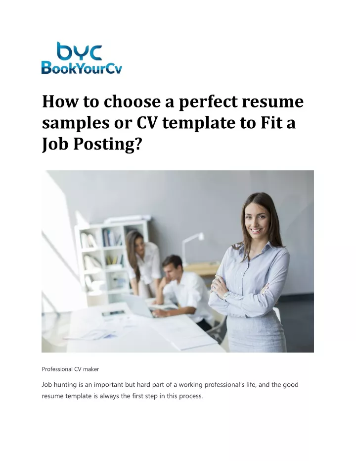 how to choose a perfect resume samples