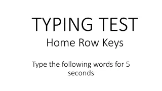 typing test home row keys