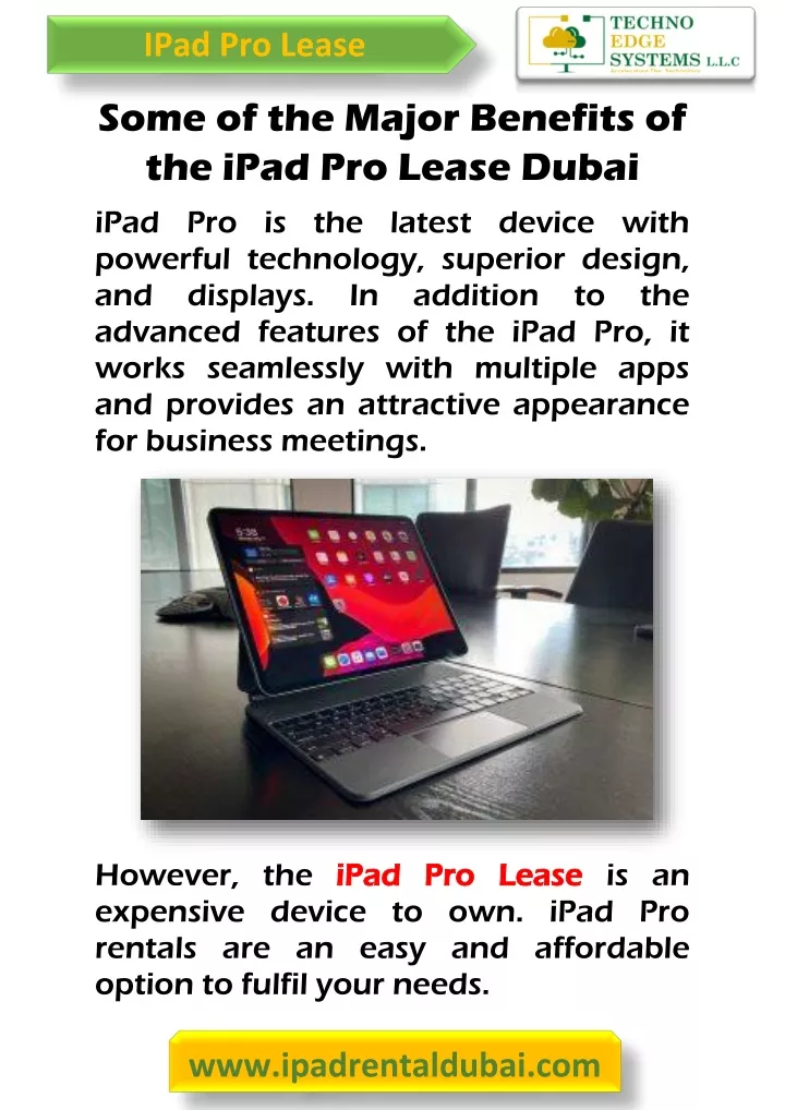 ipad pro lease