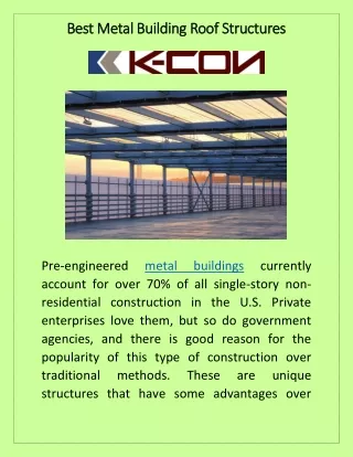 Best Metal Building Roof Structures