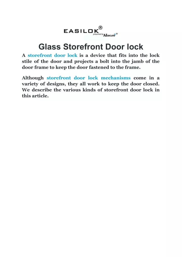 glass storefront door lock a storefront door lock
