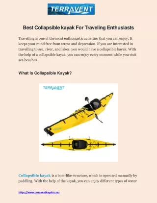 Collapsible kayak