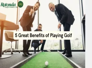 5 Great Benefits of Playing Golf