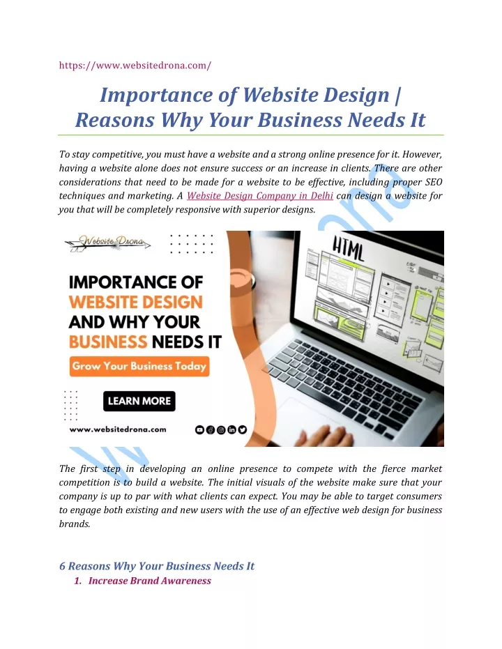 https www websitedrona com importance of website