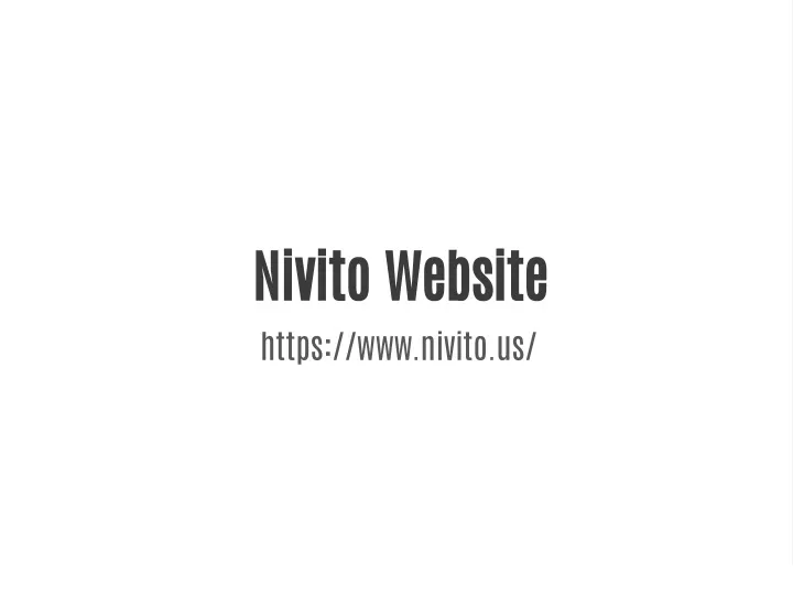 nivito website https www nivito us