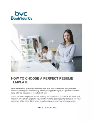 HOW TO CHOOSE A PERFECT RESUME TEMPLATE