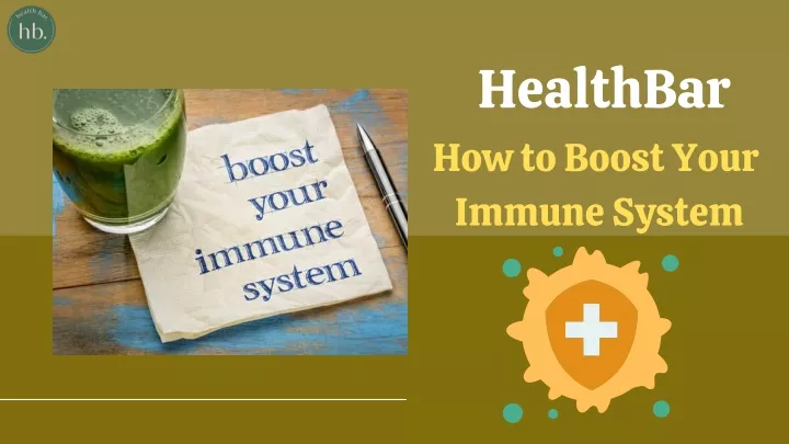 healthbar how to boost your immune system
