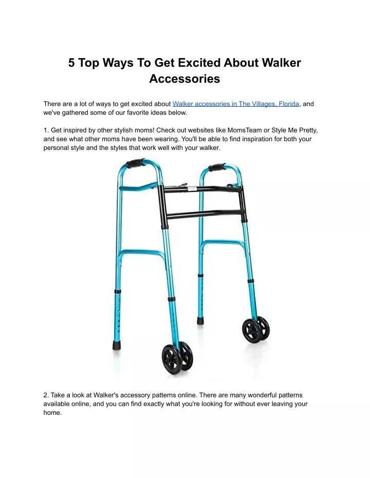 5 top ways to get excited about walker accessories