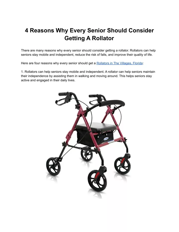 4 reasons why every senior should consider