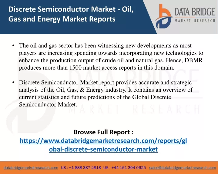 discrete semiconductor market oil gas and energy