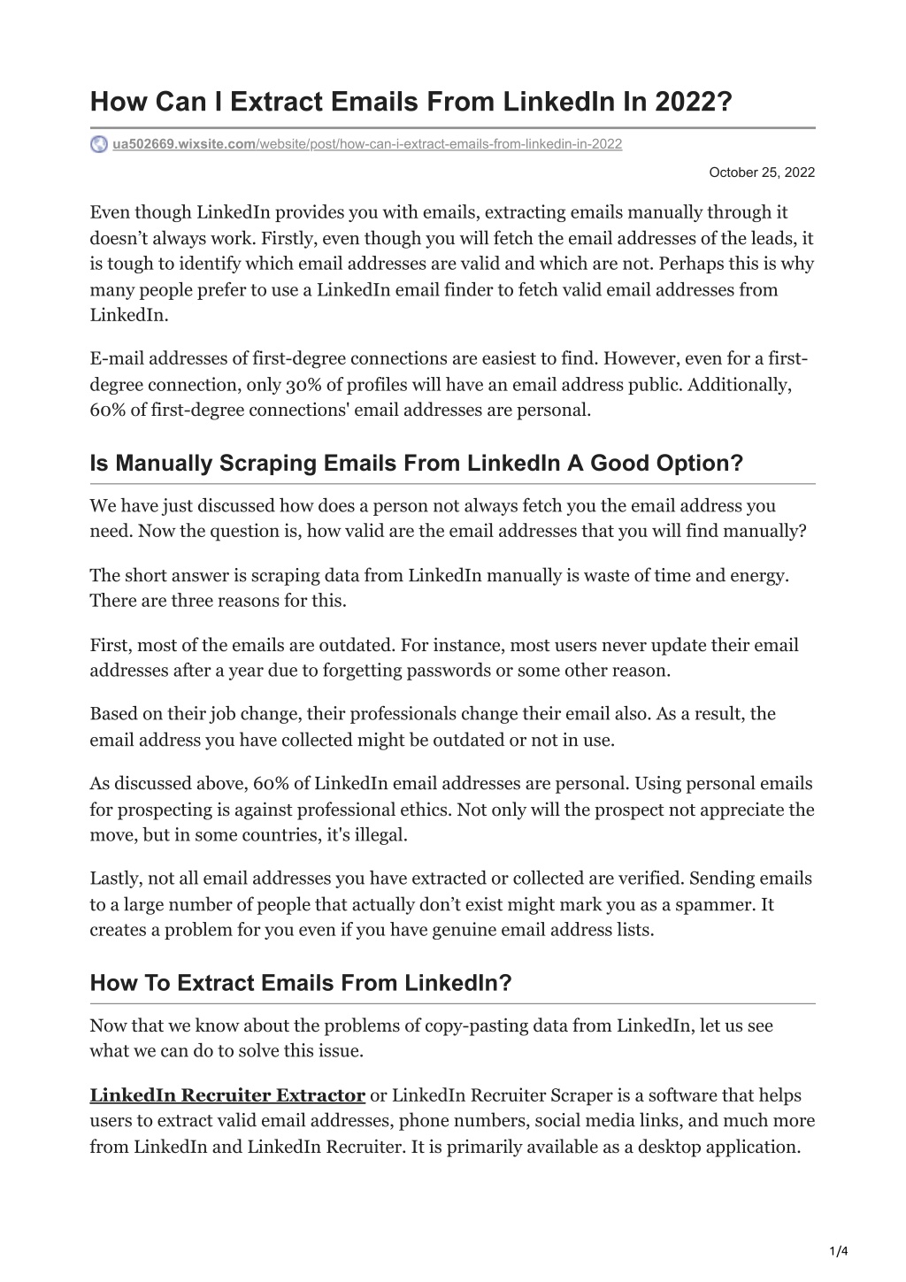 PPT - 1How Can I Extract Emails From LinkedIn In 2022 PowerPoint ...