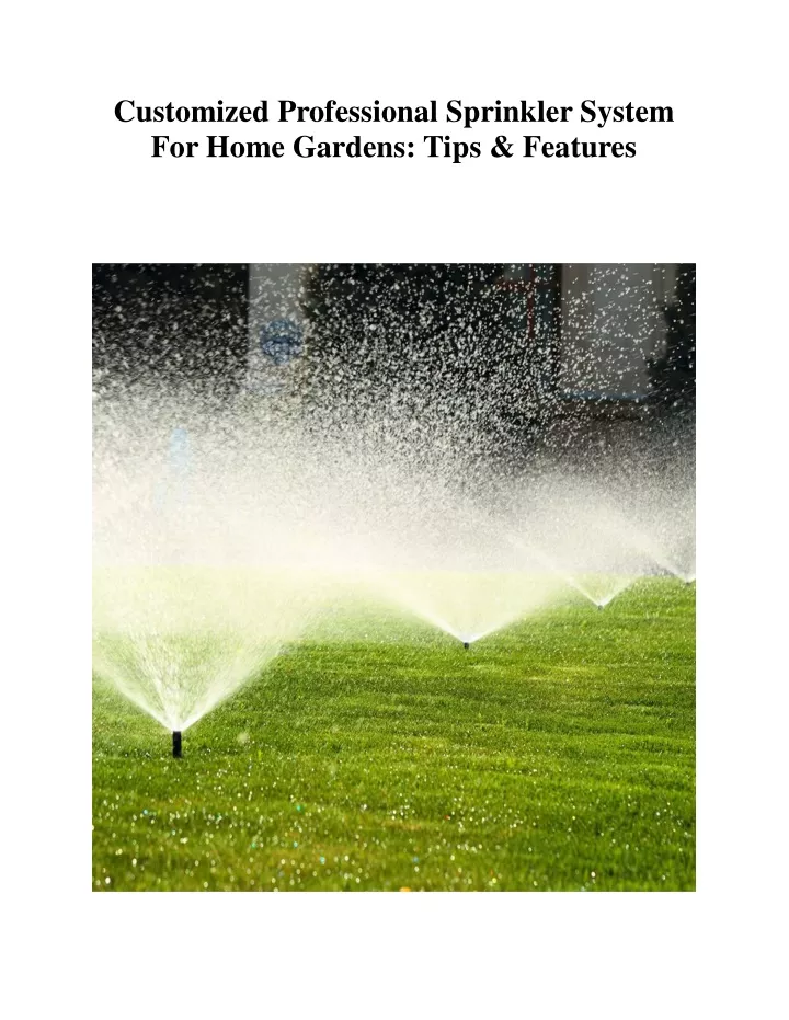 customized professional sprinkler system for home