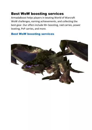 best wow boosting services armadaboost helps