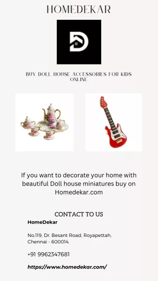 Doll house miniatures