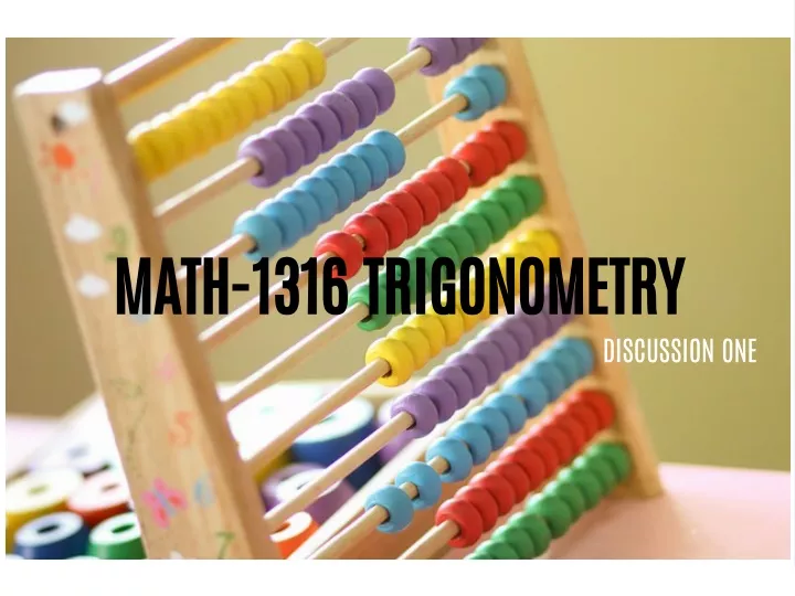 math 1316 trigonometry