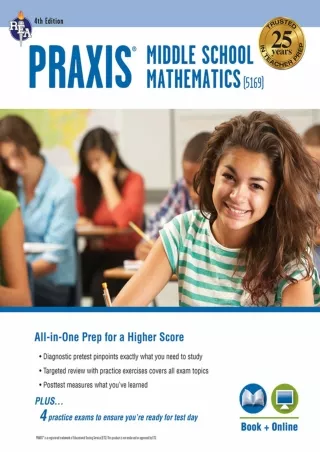 PRAXIS Middle School Mathematics 5169 Book  Online PRAXIS Teacher