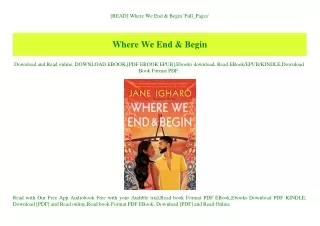 [READ] Where We End & Begin 'Full_Pages'